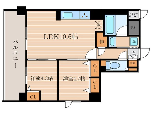 GRANDEUR　KAMANZAの物件間取画像